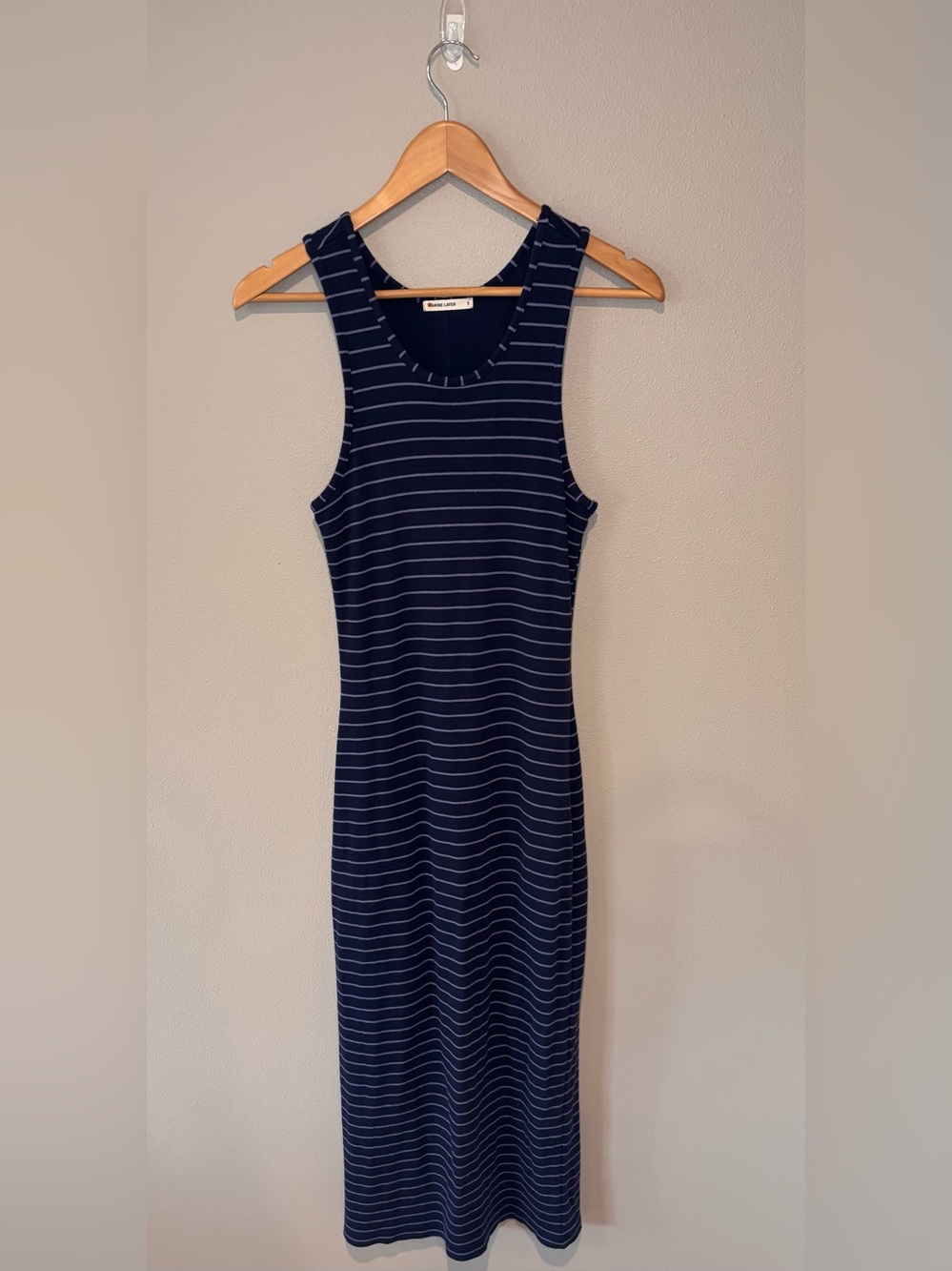 Marine Layer Navy & White Striped Midi Tank Dress